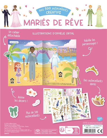 MES 500 AUTOCOLLANTS CRÉATIFS - MARIAGES DE RÊVE