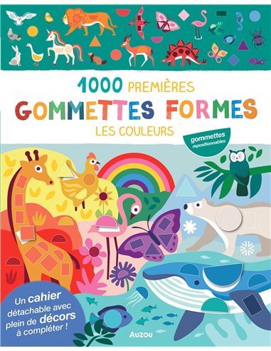 MES TOUT PREMIERS AUTOCOLLANTS - 1000 PREMIÈRES GOMMETTES FORMES - LES COULEURS