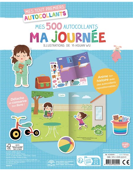 MES TOUT PREMIERS AUTOCOLLANTS - 500 AUTOCOLLANTS MA JOURNÉE