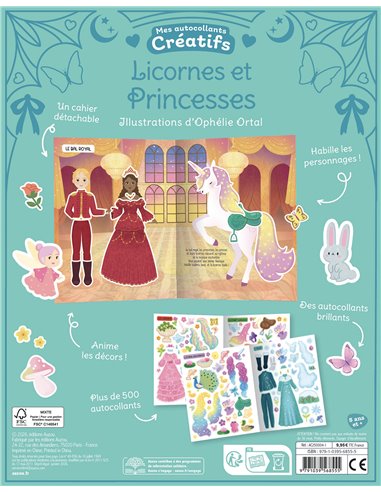 MES 500 AUTOCOLLANTS CRÉATIFS - LICORNES ET PRINCESSES