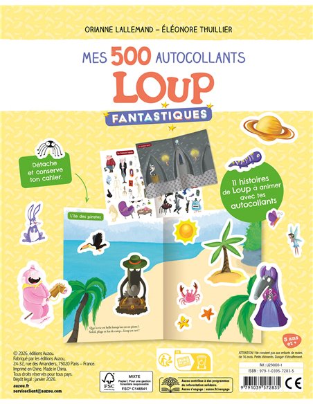 MES TOUT PREMIERS AUTOCOLLANTS - MES 500 AUTOCOLLANTS FANTASTIQUES LOUP