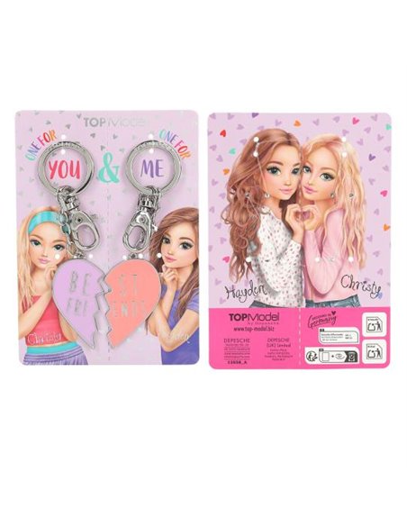 TOPModel Set de porte-clés coeur BFF