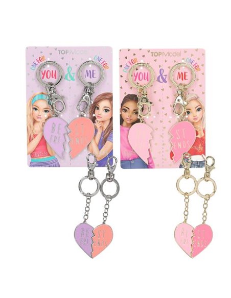 TOPModel Set de porte-clés coeur BFF