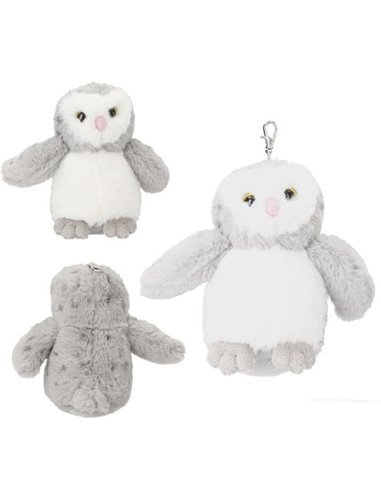 SNUKIS Pendentif en peluche Hibou