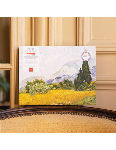 Coffret peinture au numéro - Cyprès aux blés d’or - Vincent Van Gogh - La petite épicerie