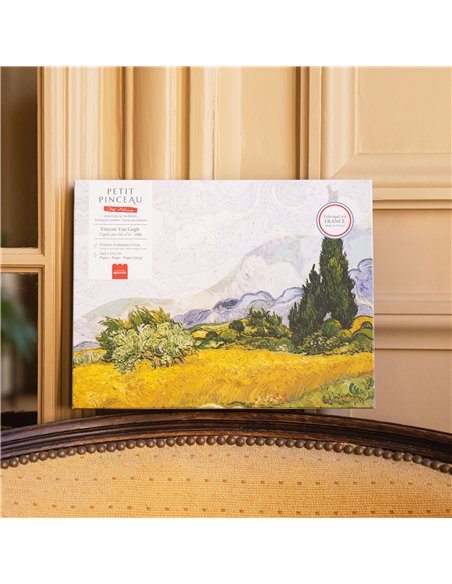Coffret peinture au numéro - Cyprès aux blés d’or - Vincent Van Gogh - La petite épicerie