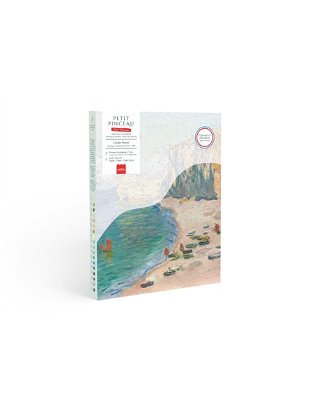 Coffret peinture au numéro - La plage et la falaise d'Amont - Claude Monet - La petite épicerie