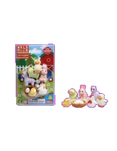 IWAKO puzzle gommes - la poule et ses amis