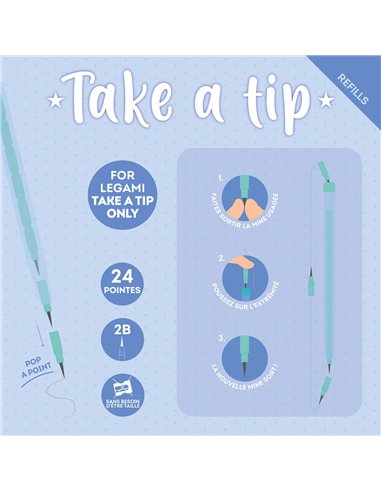 Set de 24 Recharges pour Crayon Empilable - Take a Tip Refill Set - LEGAMI