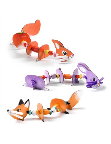 Enfilage - Animaux mignons - djeco