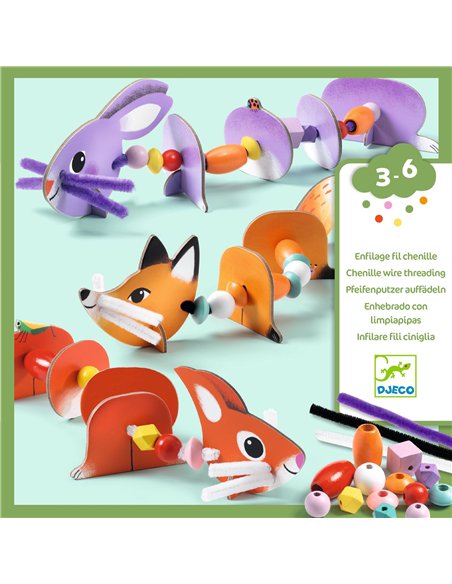 Enfilage - Animaux mignons - djeco