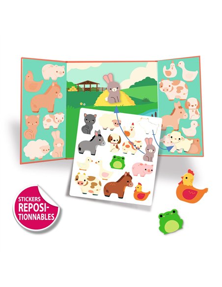 Stickers épais et repositionnables - Les animaux de la ferme - Djeco