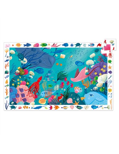 PUZZLE OBSERVATION - Aquatique - 54 pcs - djeco