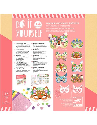 MASQUES DIY - Animaux de la forêt - Djeco
