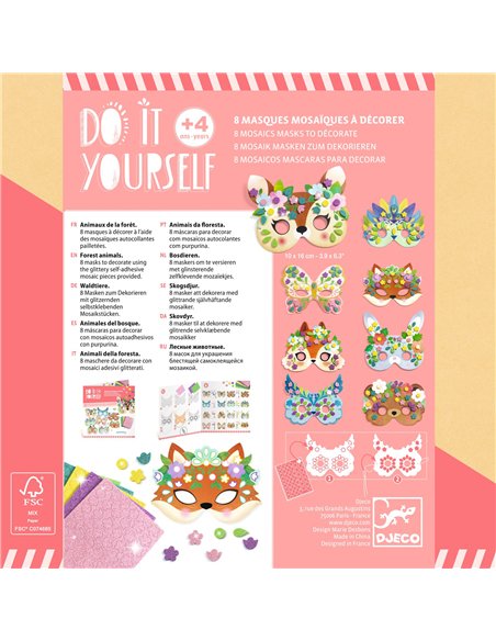MASQUES DIY - Animaux de la forêt - Djeco
