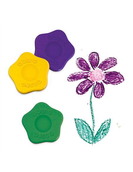 CRAYONS - 12 crayons fleurs - DJECO