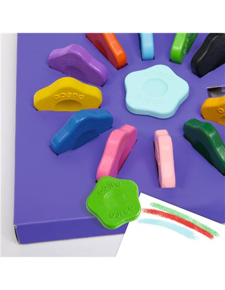 CRAYONS - 12 crayons fleurs - DJECO