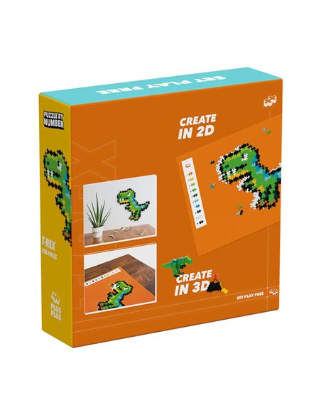 Puzzle T-Rex - 250 Pcs - Plus plus