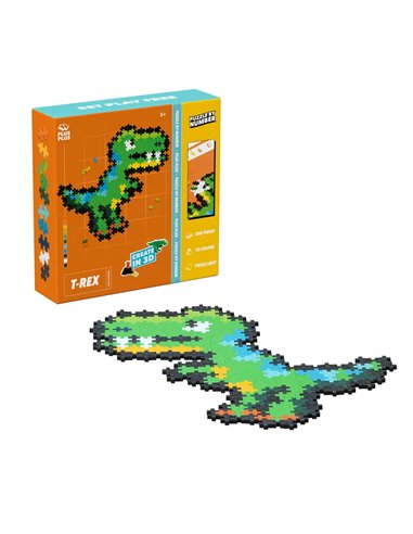 Puzzle T-Rex - 250 Pcs - Plus plus