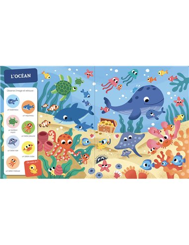 CHERCHE ET TROUVE DES TOUT-PETITS - LES BÉBÉS ANIMAUX - Auzou