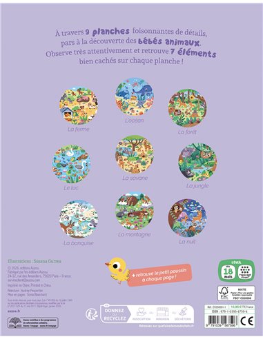 CHERCHE ET TROUVE DES TOUT-PETITS - LES BÉBÉS ANIMAUX - Auzou