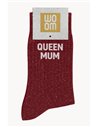 Chaussettes à Paillettes à Message "Queen Mum" - Cherry Pop - woom