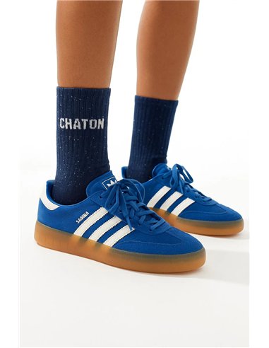 Chaussettes à Paillettes à Message "Chaton" - Bleu Marine - Woom
