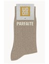 Chaussettes à Paillettes à Message "Parfaite" -Beige - woom