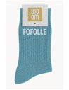 Chaussettes à Paillettes à Message "Fofolle" - Bleu Turquoise - Woom