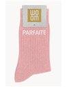 Chaussettes à Paillettes à Message "Parfaite" - Rose - woom
