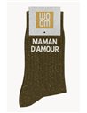 Chaussettes à Paillettes à Message "Maman d'amour" - Kaki - woom