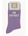 Chaussettes à Paillettes à Message "No Default" - Mauve - woom