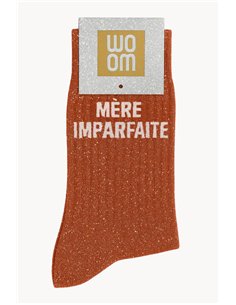 Chaussettes à Paillettes à Message "Mère Imparfaite" - Roobios - woom