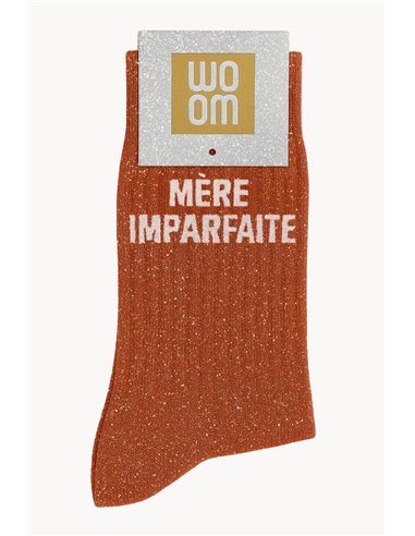 Chaussettes à Paillettes à Message "Mère Imparfaite" - Roobios - woom