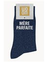 Chaussettes à Paillettes à Message "Mère Parfaite" - Marine - woom