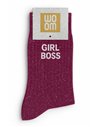 Chaussettes à Paillettes à Message "Girl Boss" - Violet - woom