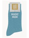 Chaussettes à Paillettes à Message "Magic Mum" - Turquoise - woom