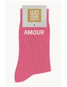 Chaussettes à Paillettes à Message "Amour" - Rose Bubble - woom