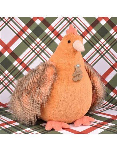 Poule orange 50cm - Histoire d'ours