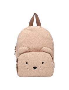Sac à dos enfant ourson bouclette beige 2