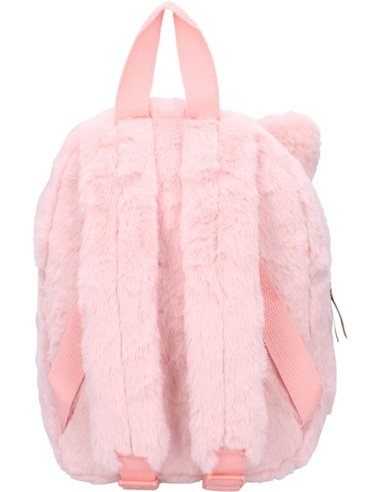 Sac à a dos enfant chat fausse fourrure rose