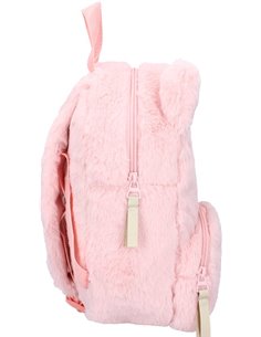 Sac à a dos enfant chat fausse fourrure rose 2