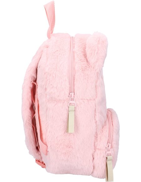 Sac à a dos enfant chat fausse fourrure rose