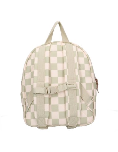 Sac à dos enfant pâquerettes beige/vert
