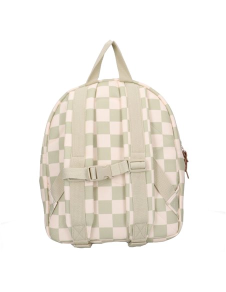 Sac à dos enfant pâquerettes beige/vert