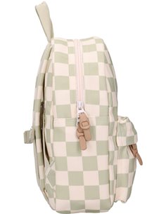 Sac à dos enfant pâquerettes beige/vert 2