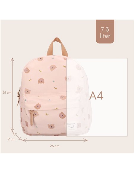 Sac à dos enfant oursons beige