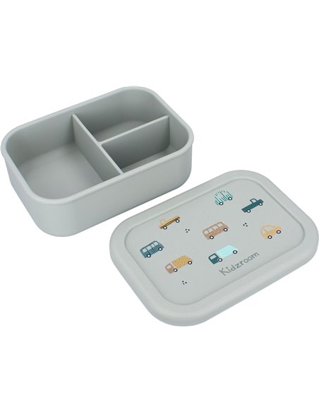 Lunch box silicone véhicules vert