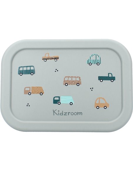 Lunch box silicone véhicules vert