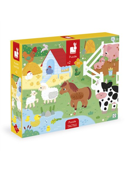 Puzzle Tactile 'La Ferme' 20 pièces - Janod